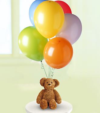 13 adet tek renk u�an balon buketi 