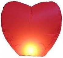 100 adet k�rm�z� kalp dilek balonu toptan u�an balon